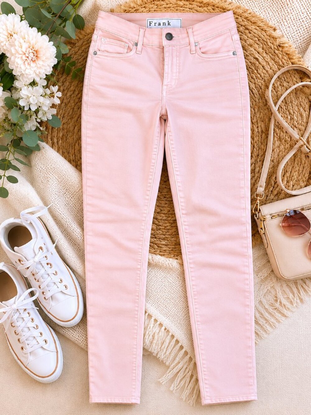 Frank & Eileen Sligo Pale Pink Skinny Jeans Size 26